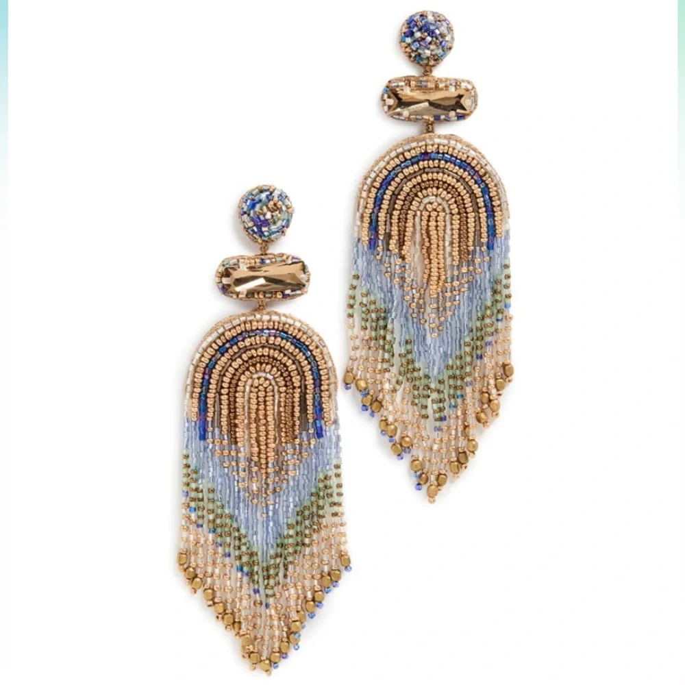 Deepa Gurnani Jody Earrings | Blue - Picture 1 of 2